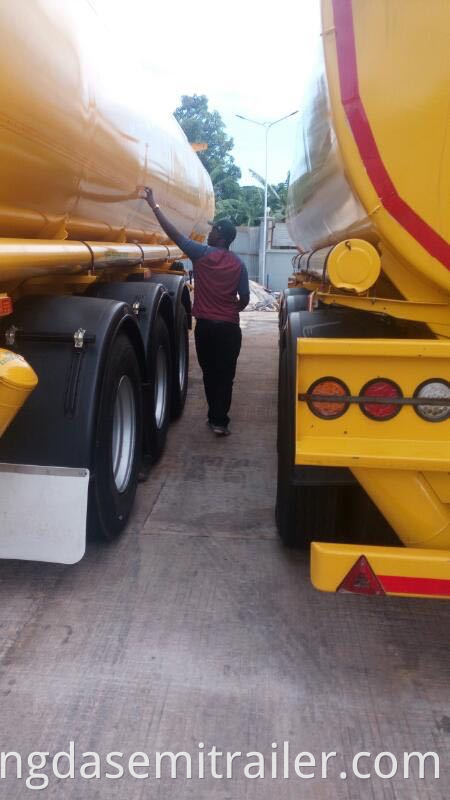 customer with our fuel tank trailer